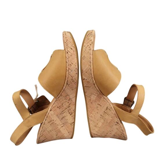 Born Shoes Women 11 Sandal Wedge Leather Ankle Strap Open Toe Agnio Cork Comfort - Picture 12 of 16